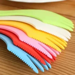 Tom Küche & Esszimmer-3-in-1-Göffel-Set für Kinder – Besteck für Camping, Wandern und Picknick