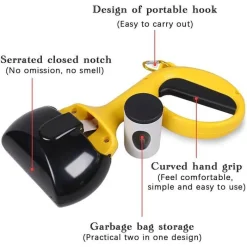 Furendo Haustierzubehör|Reinigungswerkzeuge Für Haustiere-2-in-1-Hundekotschaufel – Werkzeug zur Entsorgung von Tierkot