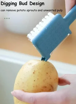 The Culinary Kit Küche & Esszimmer-5-in-1-Küchenschäler und -reibe aus Edelstahl