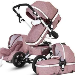 Kinder The Decor Haven Kinderwagen & Zubehör-3-in-1-Kinderwagen im europäischen Stil mit Korbwagen