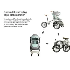 Kinder Wilderness Haven Kinderwagen & Zubehör|Outdoor-Artikel-2-in-1-Kinderwagenfahrrad - Umbaubares Lastenfahrrad