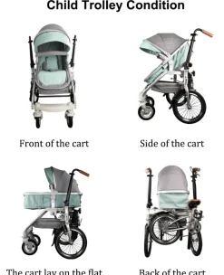 Kinder Wilderness Haven Kinderwagen & Zubehör|Outdoor-Artikel-2-in-1-Kinderwagenfahrrad - Umbaubares Lastenfahrrad