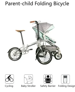 Kinder Wilderness Haven Kinderwagen & Zubehör|Outdoor-Artikel-2-in-1-Kinderwagenfahrrad - Umbaubares Lastenfahrrad