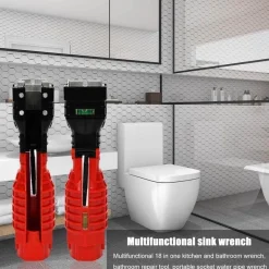 Roam Ready Heimwerkzeuge|Outdoor & Garten-18-in-1-Klappschlüssel – Vielseitiges Multifunktionswerkzeug für Klempnerarbeiten