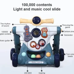 Kinder The Decor Haven Kinderwagen & Zubehör-3-in-1-Lauflernwagen für Babys – Anti-Rollover-Wagen