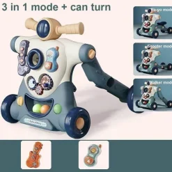 Kinder The Decor Haven Kinderwagen & Zubehör-3-in-1-Lauflernwagen für Babys – Anti-Rollover-Wagen