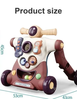 Kinder The Decor Haven Kinderwagen & Zubehör-3-in-1-Lauflernwagen für Babys – Anti-Rollover-Wagen