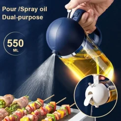 The Culinary Kit Küche & Esszimmer-2-in-1-Ölsprühspender - Sprühflasche mit Speiseöl-Infuser