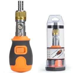 Cozy Living Outdoor & Garten|Heimwerkzeuge-8-in-1-Mini-Ratschenschraubendreher mit Magnet – Tragbares Werkzeug