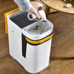 The Decor Haven Küche & Esszimmer|Gadgets Für Zuhause-2-in-1-Mülleimer – Doppelte Aufbewahrungslösung für nassen und trockenen Abfall