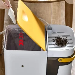 The Decor Haven Küche & Esszimmer|Gadgets Für Zuhause-2-in-1-Mülleimer – Doppelte Aufbewahrungslösung für nassen und trockenen Abfall