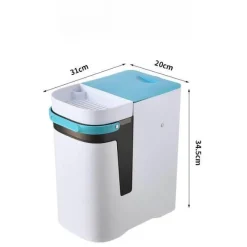 The Decor Haven Küche & Esszimmer|Gadgets Für Zuhause-2-in-1-Mülleimer – Doppelte Aufbewahrungslösung für nassen und trockenen Abfall