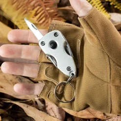 The Outdoor Vault Camping Im Freien|Heimwerkzeuge-6-in-1-Multitool-Schlüsselanhänger aus Edelstahl – Adventure Essential