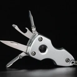 The Outdoor Vault Camping Im Freien|Heimwerkzeuge-6-in-1-Multitool-Schlüsselanhänger aus Edelstahl – Adventure Essential