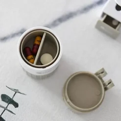 The Relaxation Nook Gesundheits-Gadgets|Gesundheits- Und Entspannungstools-3-in-1-Pillenorganizer – Teiler für die tägliche Medikamentenverwaltung