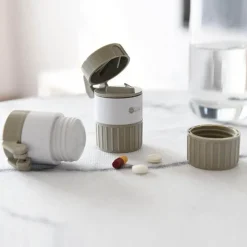 The Relaxation Nook Gesundheits-Gadgets|Gesundheits- Und Entspannungstools-3-in-1-Pillenorganizer – Teiler für die tägliche Medikamentenverwaltung