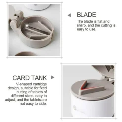 The Relaxation Nook Gesundheits-Gadgets|Gesundheits- Und Entspannungstools-3-in-1-Pillenorganizer – Teiler für die tägliche Medikamentenverwaltung