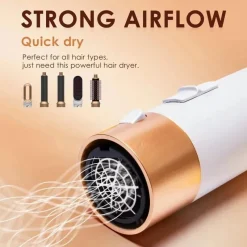 PureGlow Frauenpflege|Körperpflege-5-in-1-Profi-Air-Haarstyler zum Locken, Glätten und Trocknen