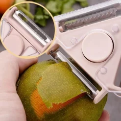 Deco Küche & Esszimmer-3-in-1-Rotationsschäler aus Edelstahl für Obst und Gemüse