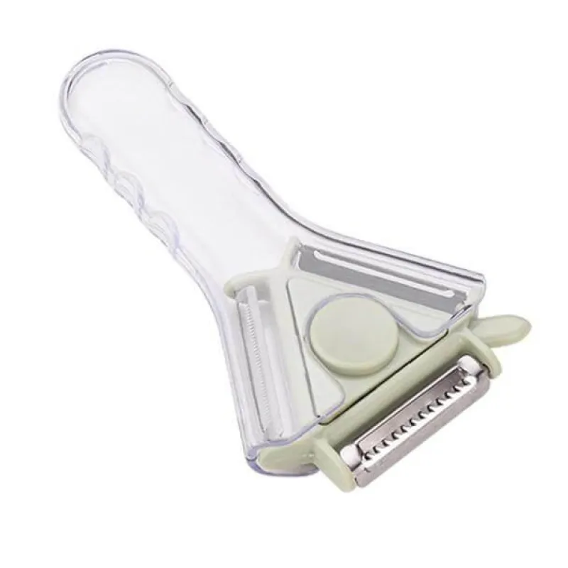 Deco Küche & Esszimmer-3-in-1-Rotationsschäler aus Edelstahl für Obst und Gemüse