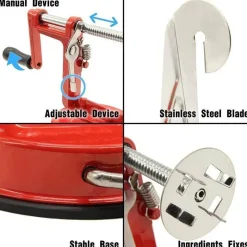 The Culinary Kit Küche & Esszimmer-3-in-1-Schäler aus Edelstahl – vielseitiges Küchenwerkzeug