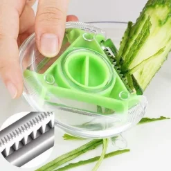 The Culinary Kit Küche & Esszimmer-3-in-1-Schäler aus Edelstahl – vielseitiges Küchengerät