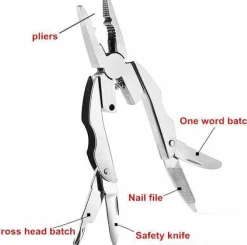 Gear Up u0026 Go Camping-Werkzeuge|Outdoor-Gadgets-6-in-1-Schlüsselanhänger-Werkzeugset – Faltbares Reise- und Camping-Essential