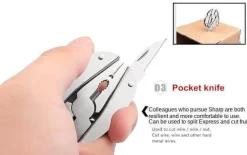 Gear Up u0026 Go Camping-Werkzeuge|Outdoor-Gadgets-6-in-1-Schlüsselanhänger-Werkzeugset – Faltbares Reise- und Camping-Essential