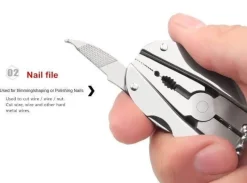 Gear Up u0026 Go Camping-Werkzeuge|Outdoor-Gadgets-6-in-1-Schlüsselanhänger-Werkzeugset – Faltbares Reise- und Camping-Essential