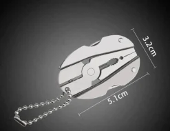 Gear Up u0026 Go Camping-Werkzeuge|Outdoor-Gadgets-6-in-1-Schlüsselanhänger-Werkzeugset – Faltbares Reise- und Camping-Essential