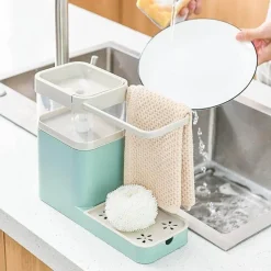 Space Savvy Küche & Esszimmer-3-in-1-Seifenhalter-Abtropffläche – Multifunktionaler Küchen-Aufbewahrungs-Organizer