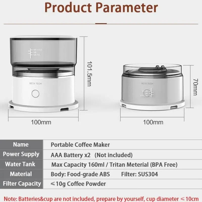 The Cozy Mug Küche & Esszimmer-Intelligente Mini-Kaffeemaschine – Automatische Brühmaschine