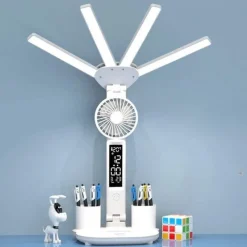 The Decor Haven Gadgets Für Zuhause-Intelligente multifunktionale Tischlampe – 3-in-1-Design mit vier Köpfen