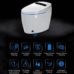 Tranquil Waters Badezimmer-Intelligente selbstreinigende Toilette – elegantes futuristisches Design