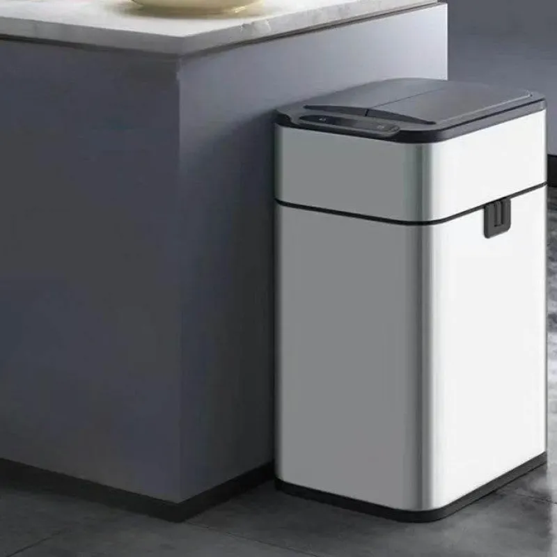 The Decor Haven Küche & Esszimmer|Gadgets Für Zuhause-Intelligenter automatischer Sensor-Mülleimer aus Edelstahl