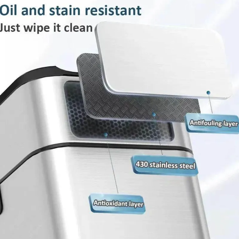 The Decor Haven Küche & Esszimmer|Gadgets Für Zuhause-Intelligenter automatischer Sensor-Mülleimer aus Edelstahl