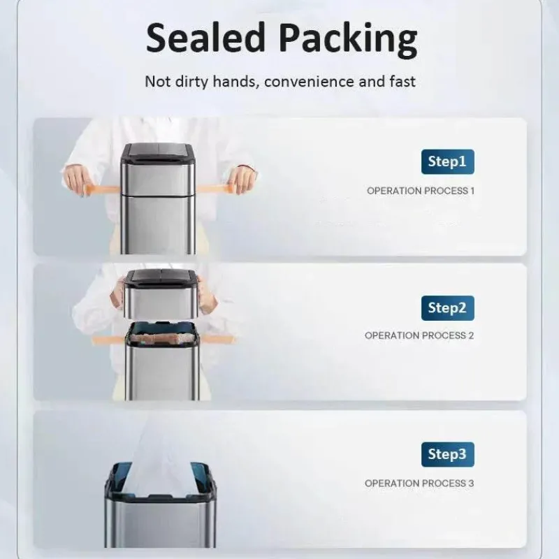 The Decor Haven Küche & Esszimmer|Gadgets Für Zuhause-Intelligenter automatischer Sensor-Mülleimer aus Edelstahl