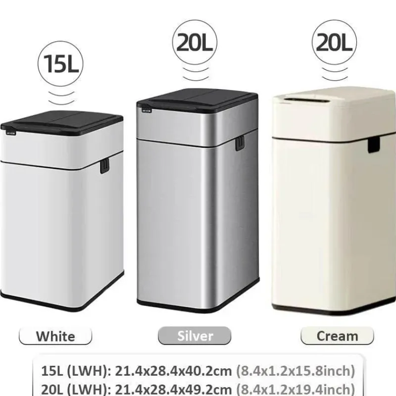 The Decor Haven Küche & Esszimmer|Gadgets Für Zuhause-Intelligenter automatischer Sensor-Mülleimer aus Edelstahl