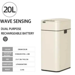 The Decor Haven Küche & Esszimmer|Gadgets Für Zuhause-Intelligenter automatischer Sensor-Mülleimer aus Edelstahl