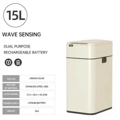 The Decor Haven Küche & Esszimmer|Gadgets Für Zuhause-Intelligenter automatischer Sensor-Mülleimer aus Edelstahl