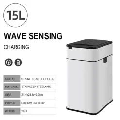 The Decor Haven Küche & Esszimmer|Gadgets Für Zuhause-Intelligenter automatischer Sensor-Mülleimer aus Edelstahl