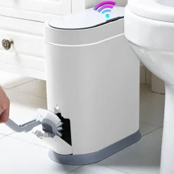 Tranquil Waters Badezimmer-Intelligenter automatischer Sensor-Mülleimer – freihändiger Entsorgungsbehälter