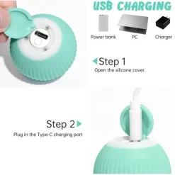 TailTrend Haustierzubehör|Haustierspielzeug-Intelligenter interaktiver Haustierball – selbstbewegliches Spielzeug