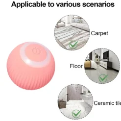 TailTrend Haustierzubehör|Haustierspielzeug-Intelligenter interaktiver Haustierball – selbstbewegliches Spielzeug