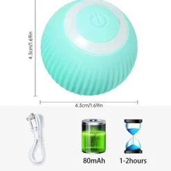 TailTrend Haustierzubehör|Haustierspielzeug-Intelligenter interaktiver Haustierball – selbstbewegliches Spielzeug