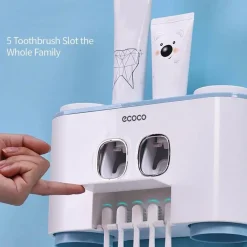 The Blissful Bath Badezimmer-Intelligenter Zahnpastaspender – Badezimmer-Organizer zur Wandmontage