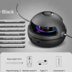 The Relaxation Nook Gesundheits-Gadgets|Gesundheits- Und Entspannungstools-Intelligentes digitales Springseil – Trainingszähler-Trainer