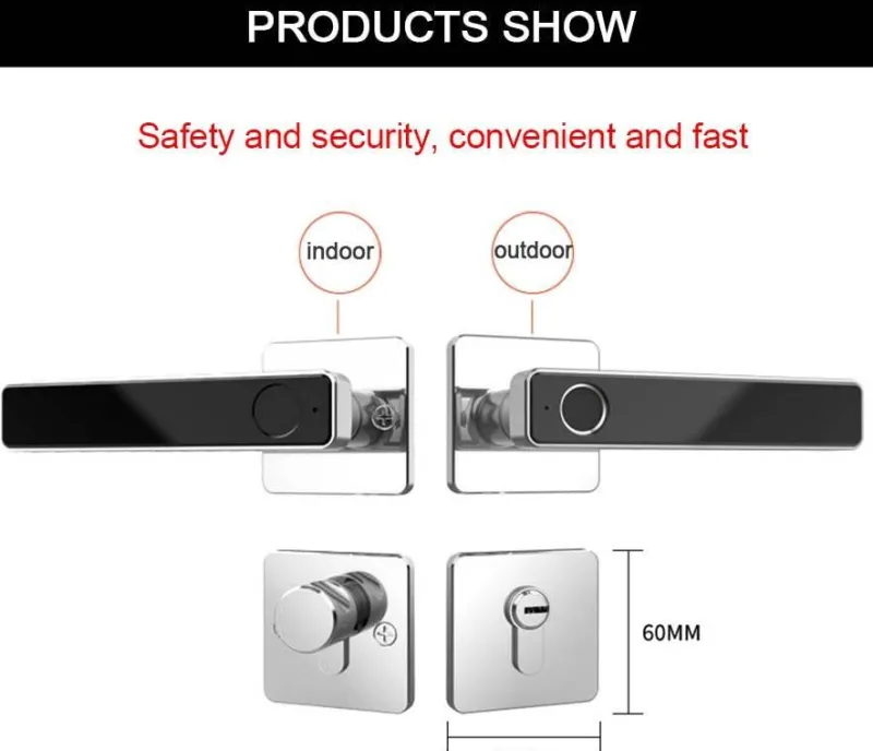 Comfort u0026 Style Gadgets Für Zuhause-Intelligentes Türschloss mit Fingerabdruck – Biometrisches schlüsselloses Zugangsschloss