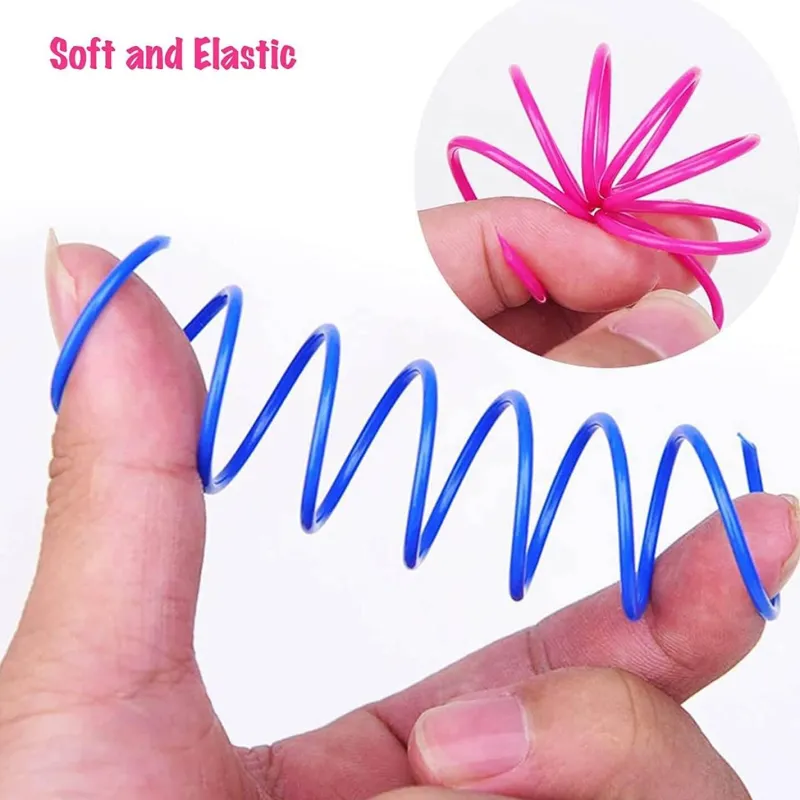 TailTrend Haustierspielzeug-Interaktive Katzenspielzeugbälle – 12-teiliges buntes Federset für spannende Spielstunden