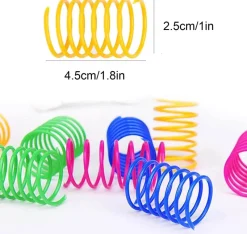 TailTrend Haustierspielzeug-Interaktive Katzenspielzeugbälle – 12-teiliges buntes Federset für spannende Spielstunden